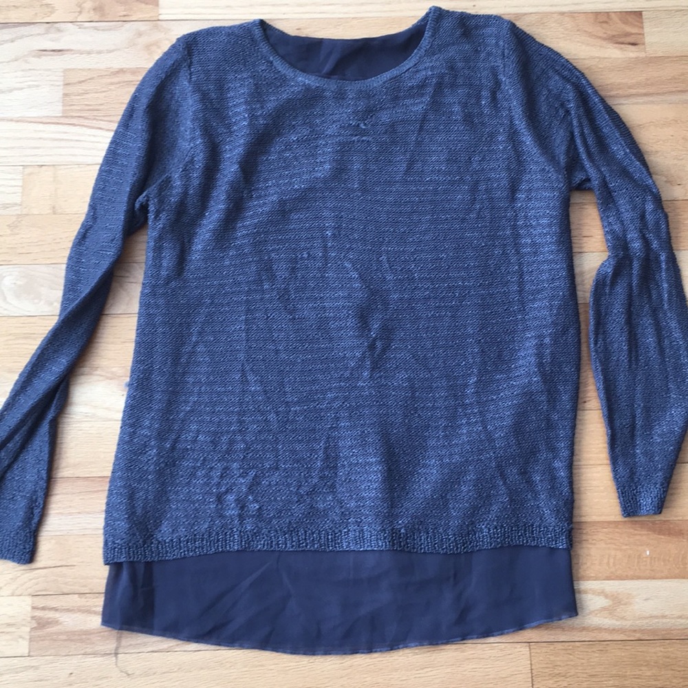 Metallic gray sweater